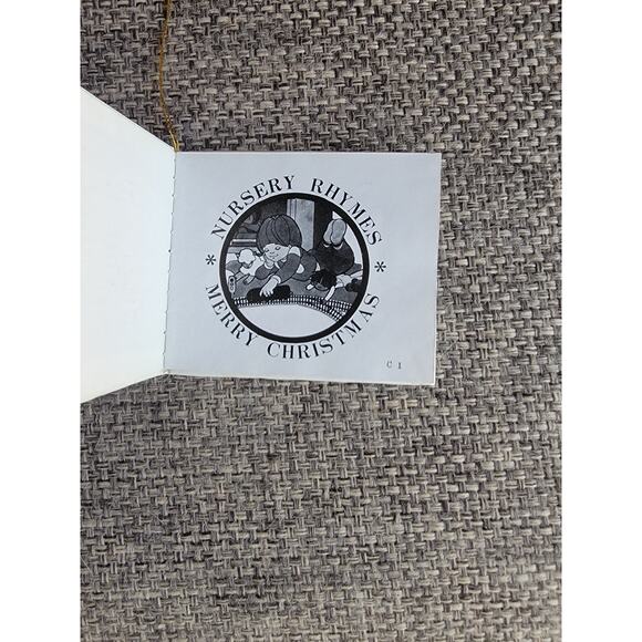 Mini Book Ornament Christmas Nursery Rhymes Vintage - Picture 2 of 6